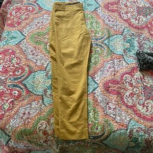 Mustard yellow business capris
